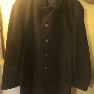 𝅺Stafford Wool Blend Jacket Overcoat Black  Size 38S.  Like new condition.